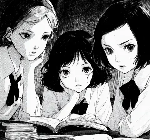 香蕉漫画首页主视觉：题材区域色标与作品条目排布示意